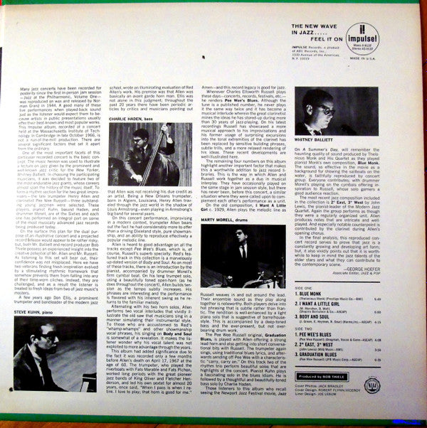 Pee Wee Russell And Henry "Red" Allen : The College Concert Of Pee Wee Russell And Henry Red Allen (LP, Album, RE, Gat)