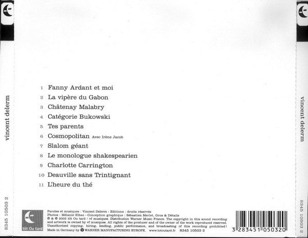 Vincent Delerm : Vincent Delerm (CD, Album)