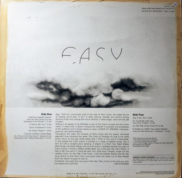 Perry Como : Door Of Dreams (LP, Album)