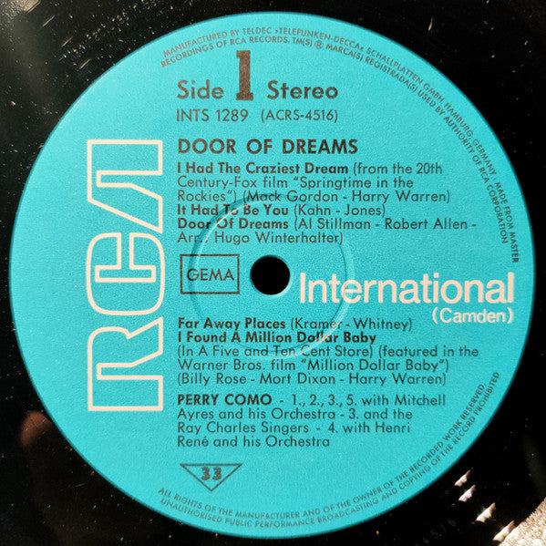 Perry Como : Door Of Dreams (LP, Album)