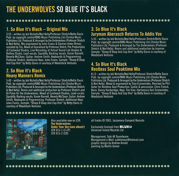 The Underwolves : So Blue It's Black (CD, Maxi)
