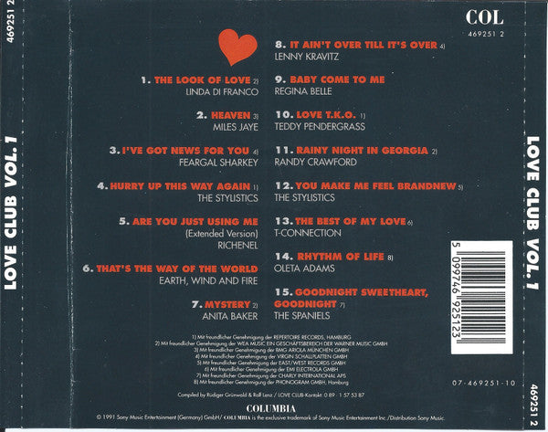 Various : Mr. Knister & Dr. Love - Love Club Vol. 1 (CD, Comp)