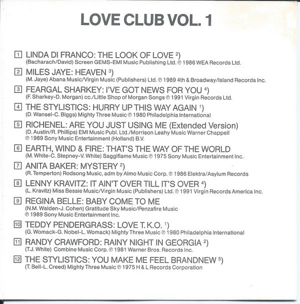 Various : Mr. Knister & Dr. Love - Love Club Vol. 1 (CD, Comp)