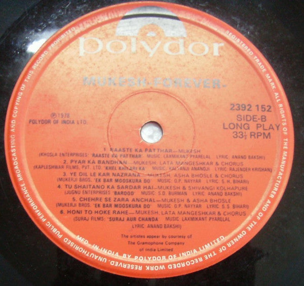 Mukesh : ~Forever~ (LP, Comp)