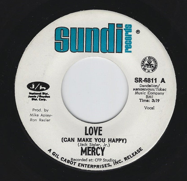 Mercy (4) : Love (Can Make You Happy) (7", Single)