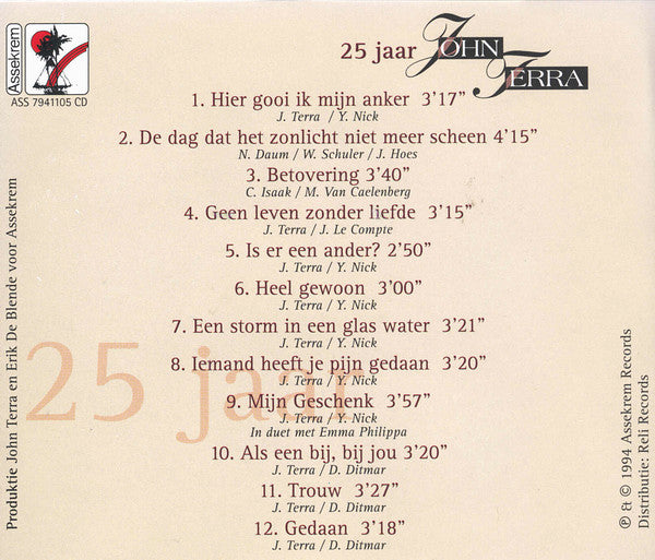 John Terra : 25 Jaar John Terra (CD, Album)