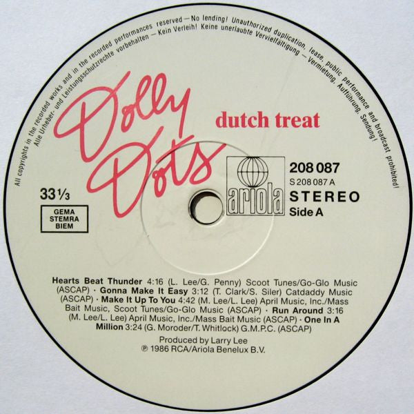 Dolly Dots : Dutch Treat (LP, Album, Gat)