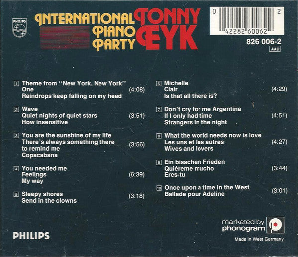 Tonny Eyk : International Piano Party (CD, Album)