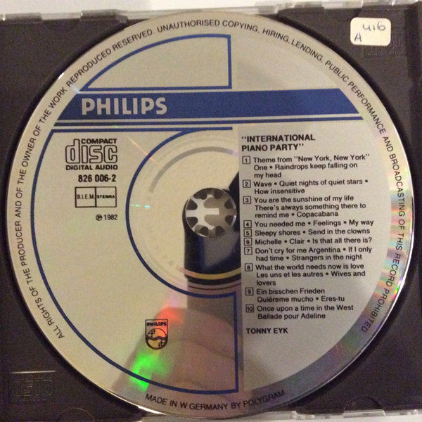 Tonny Eyk : International Piano Party (CD, Album)