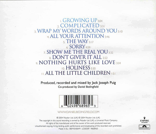 Daniel Bedingfield : Second First Impression (CD, Album)