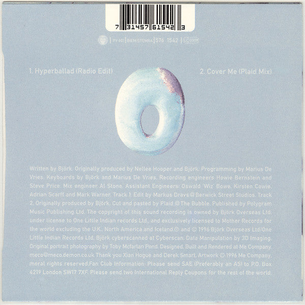 Björk : Hyperballad (CD, Single, Car)