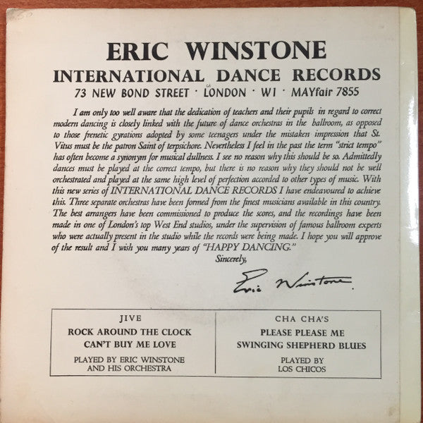 Eric Winstone And Los Chicos : Jive / Cha Cha's (7")
