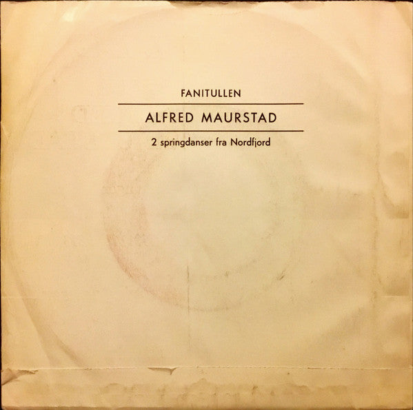 Alfred Maurstad : Fanitullen (7", Single, Mono, RE, Yel)
