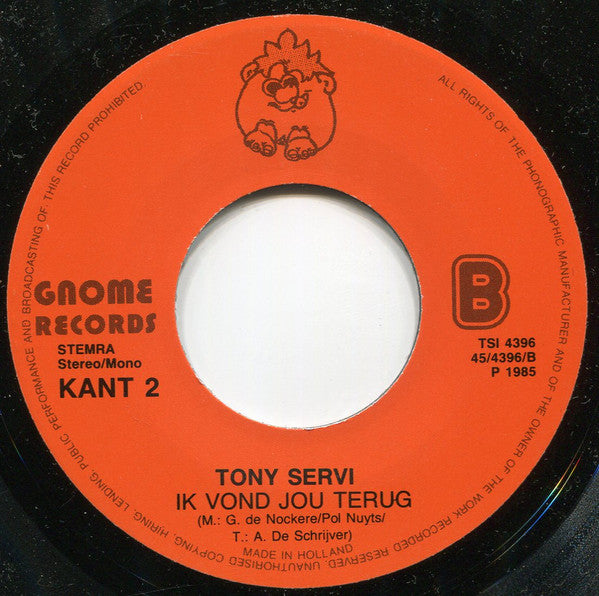 Tony Servi : Ik Schrijf Een Lied (7", Single)