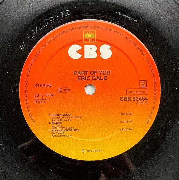 Eric Gale : Part Of You (LP, Album)
