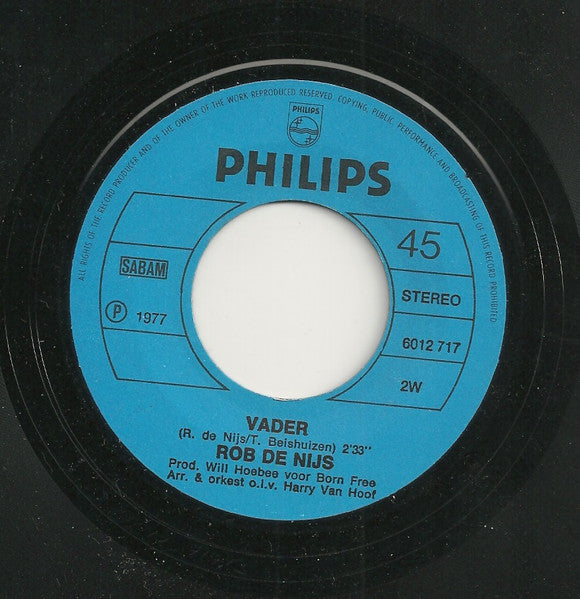 Rob de Nijs : Het Werd Zomer (7")