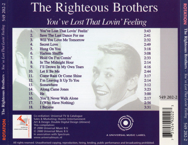 The Righteous Brothers : You've Lost That Lovin' Feeling (CD, Comp)