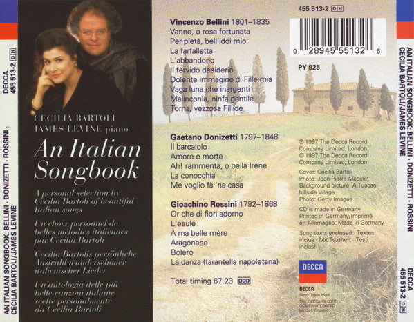Cecilia Bartoli, James Levine (2) : An Italian Songbook (CD, Album)