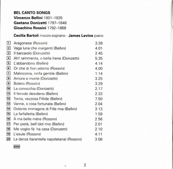 Cecilia Bartoli, James Levine (2) : An Italian Songbook (CD, Album)