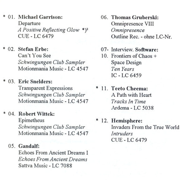 Winfrid Trenkler : Schwingungen Radio Auf CD Vol. 5 - 10/95 (CD, Comp)