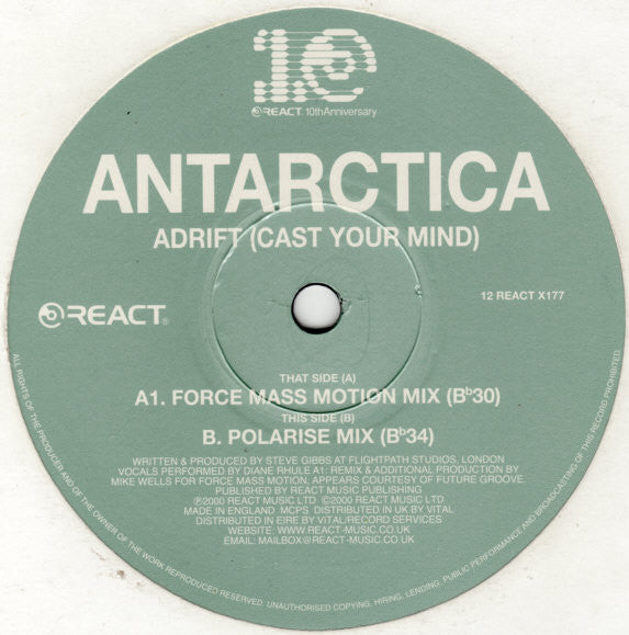 Antarctica* : Adrift (Cast Your Mind) (12")
