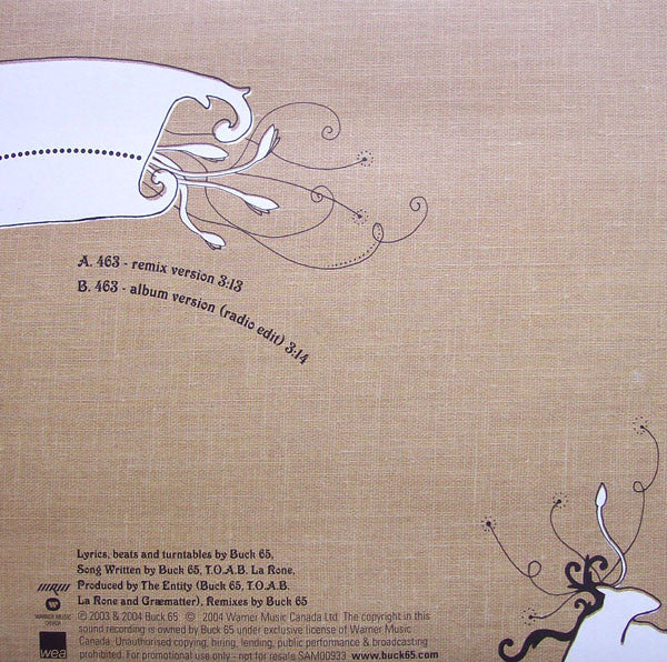 Buck 65 : 463 (10", Single, Promo)