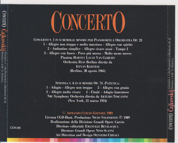 Pyotr Ilyich Tchaikovsky : Concerto Per Pianoforte E Orch. Op. 23, Sinfonia N. 6 "Patetica" (CD, Comp, RM)