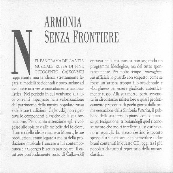 Pyotr Ilyich Tchaikovsky : Concerto Per Pianoforte E Orch. Op. 23, Sinfonia N. 6 "Patetica" (CD, Comp, RM)