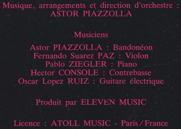 Astor Piazzolla Y Su Quinteto Tango Nuevo : Concert De Tango (LP, Album)