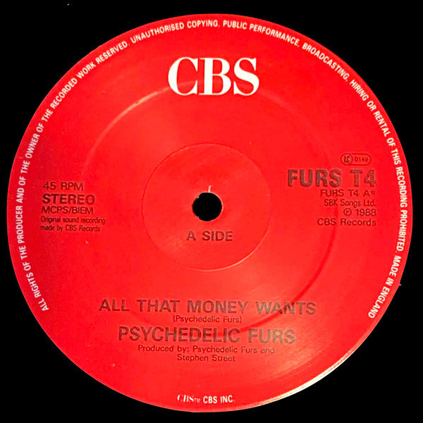The Psychedelic Furs : All That Money Wants (12")