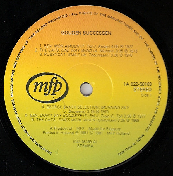 BZN, The Cats, George Baker Selection, Pussycat (2) : Gouden Successen (LP, Comp)