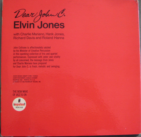 Elvin Jones : Dear John C. (LP, Album, Mono)