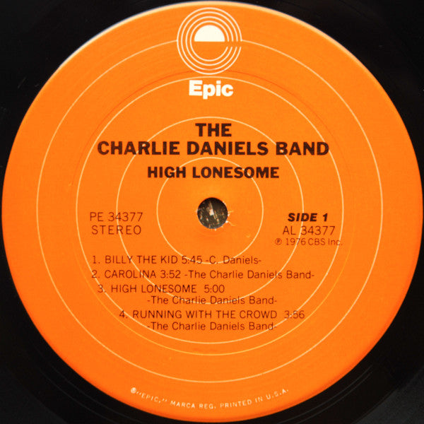 The Charlie Daniels Band : High Lonesome (LP, Album, San)