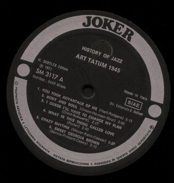 Art Tatum : Art Tatum 1945 (LP, Comp)