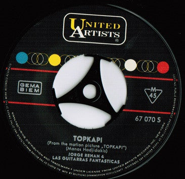 Jorge Renan And His Guitar Combo : Topkapi From The Motion Picture "Topkapi" (7", Single, Mono)