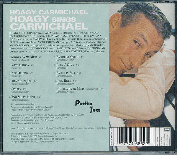 Hoagy Carmichael : Hoagy Sings Carmichael With The Pacific Jazzmen (CD, Album, Mono, RE)