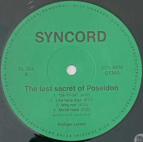 Rüdiger Lorenz : The Last Secret Of Poseidon (LP, Album)