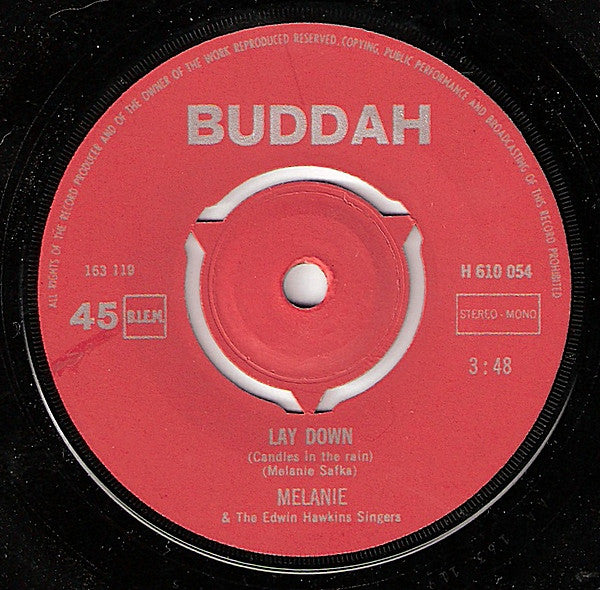 Melanie (2) En Edwin Hawkins Singers : Lay Down (7", Single, Mono, Red)