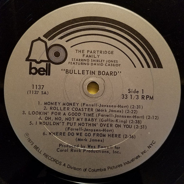 The Partridge Family Starring Shirley Jones (2) Featuring David Cassidy : Bulletin Board (LP, Album)