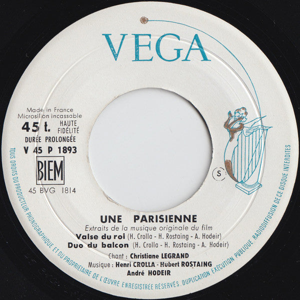 Henri Crolla - Hubert Rostaing - André Hodeir : Une Parisienne (7", EP)