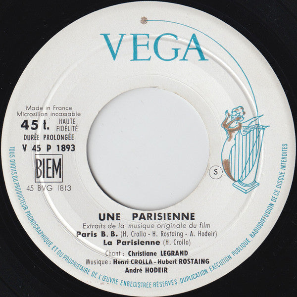 Henri Crolla - Hubert Rostaing - André Hodeir : Une Parisienne (7", EP)