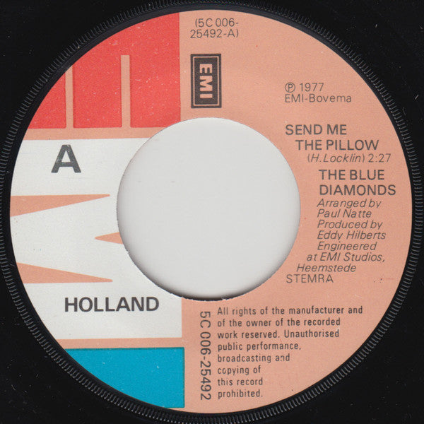 The Blue Diamonds : Send Me The Pillow (7", Single)