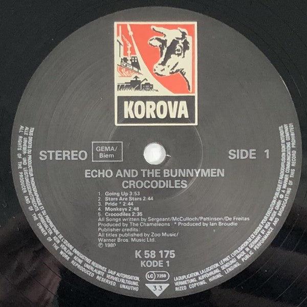 Echo & The Bunnymen : Crocodiles (LP, Album, RE)