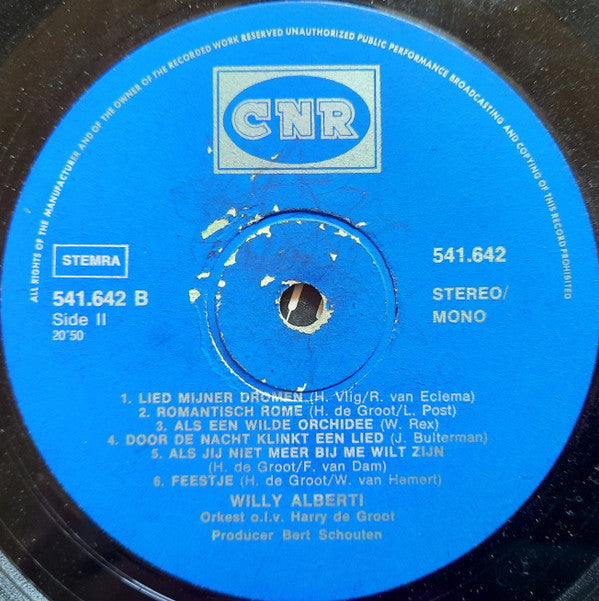 Willy Alberti : Ik Zing Dit Lied Voor Jou Alleen (LP, Album, Mono)