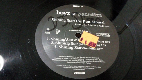 Boyz Of Paradize : Shining Star / The Run Around (12", Promo)