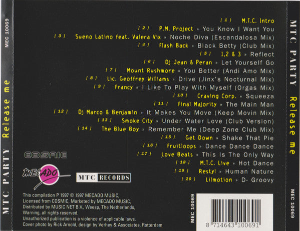 Various : MTC Party - Release Me (CD, Comp + CD-ROM, Mixed)