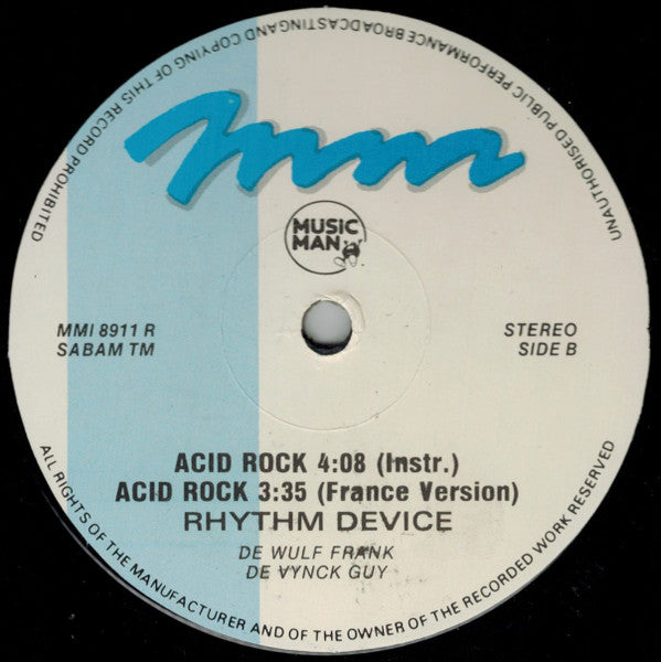 Rhythm Device : Acid Rock (12", RE)