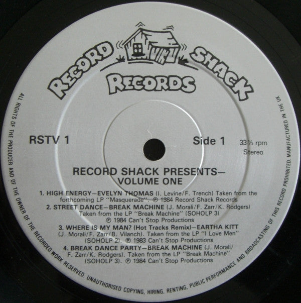 Various : Record Shack Presents Volume One (2xLP, Comp, Mixed)