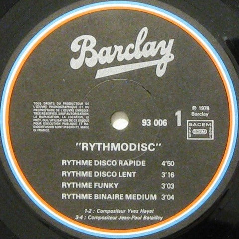 Jean-Paul Batailley : Rythmodisc Vol.1 (LP)