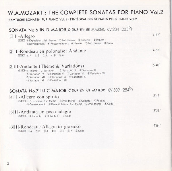 Wolfgang Amadeus Mozart - Maria-João Pires : The Complete Sonatas For Piano Vol. 2 (CD, Album, RE)